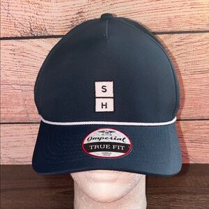 NWT Men's Navy Cap True Fit Imperial Golf Rope Hat w/ Schwarz-Hanson Architects
